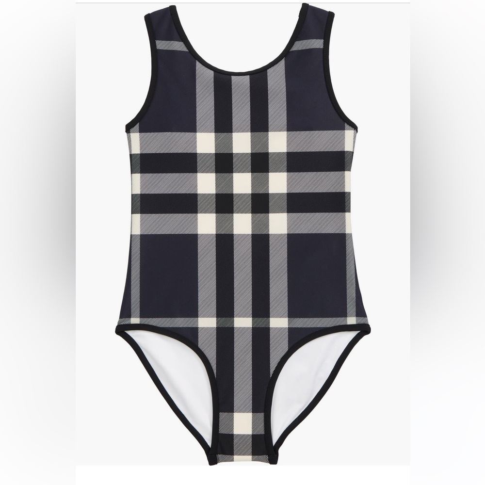Burberry Kids One Piece in Black and White Plaid